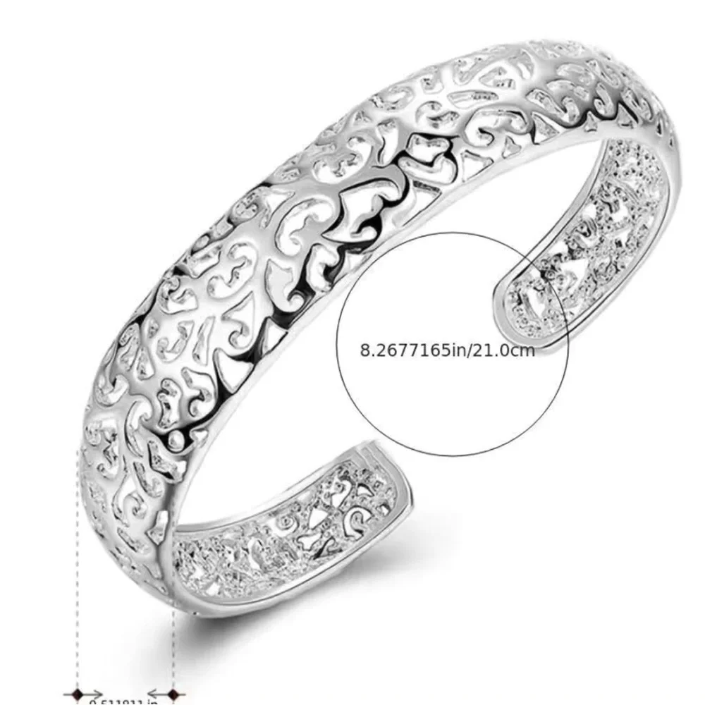 Hollow Out Open Bangle - Picture 4 of 4